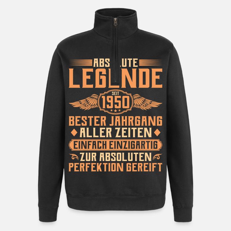 75e anniversaire - Légende depuis 1950 - Sweat à zip 1/4 - noir