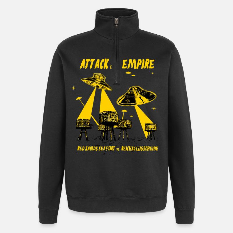 UFOKunst - L’Attaque de l’Empire - Sweat à zip 1/4 - noir