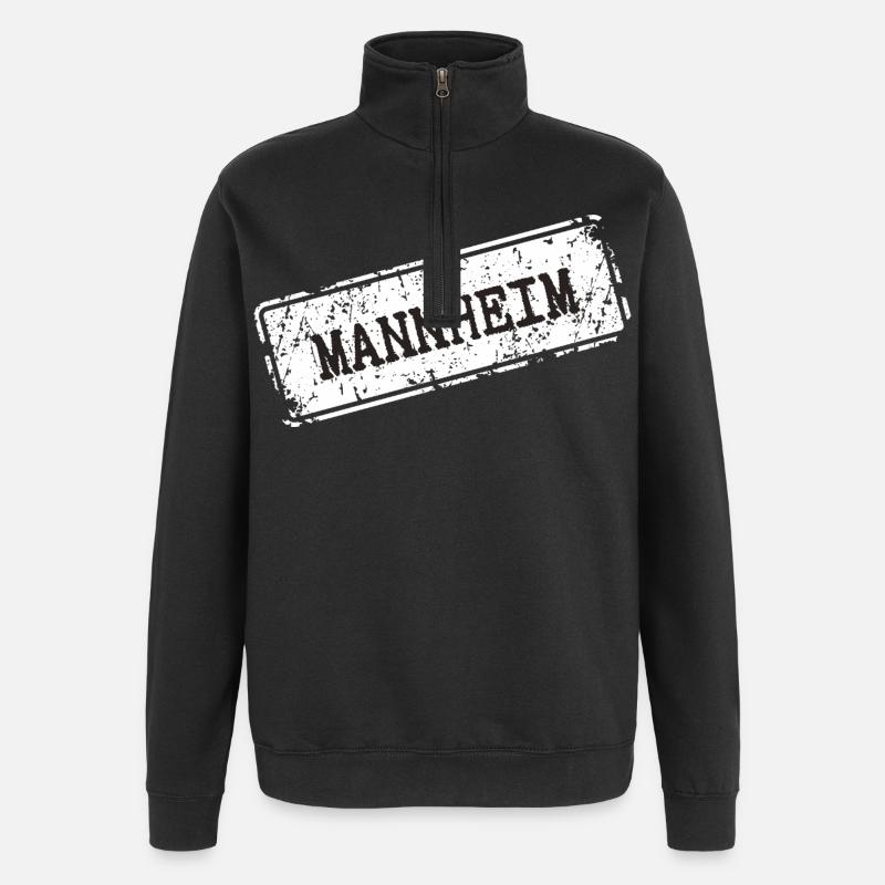 Mannheim - Sweat à zip 1/4 - noir