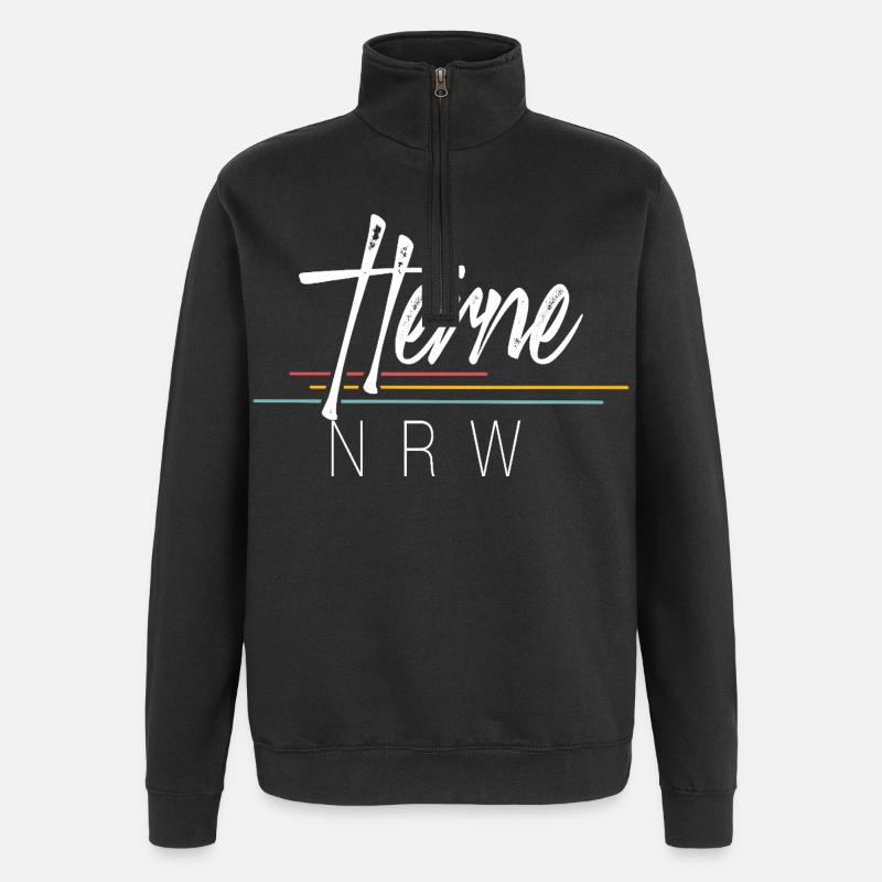 Herne - Quarter-Zip Sweatshirt - black