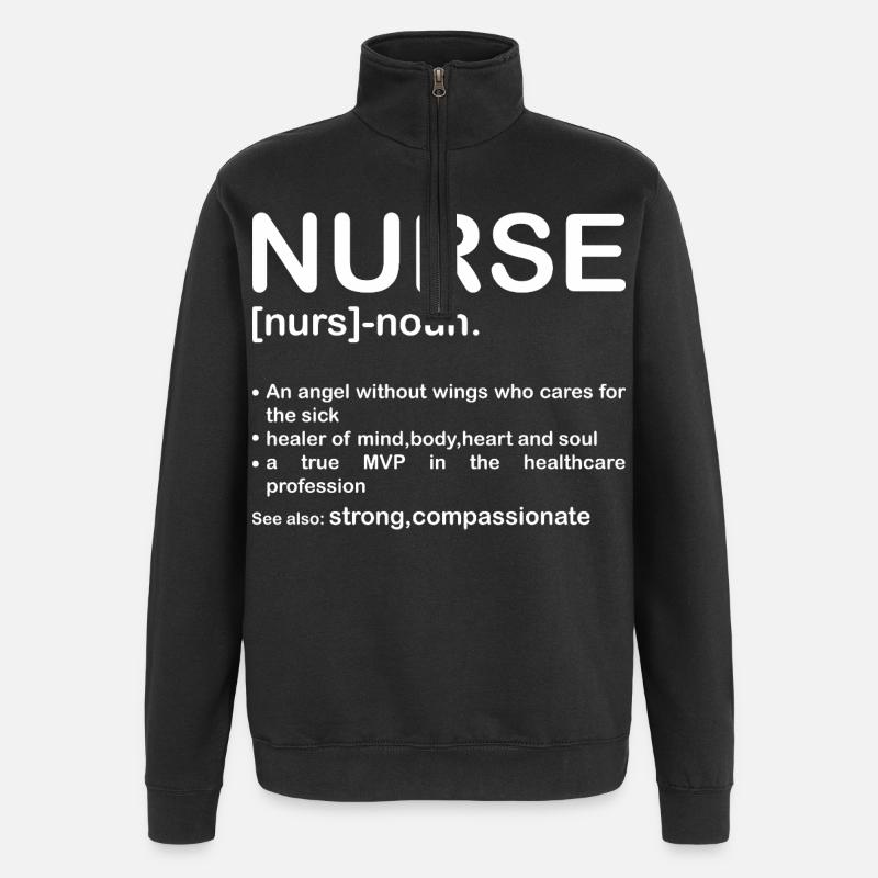 infirmier - Sweat à zip 1/4 - noir