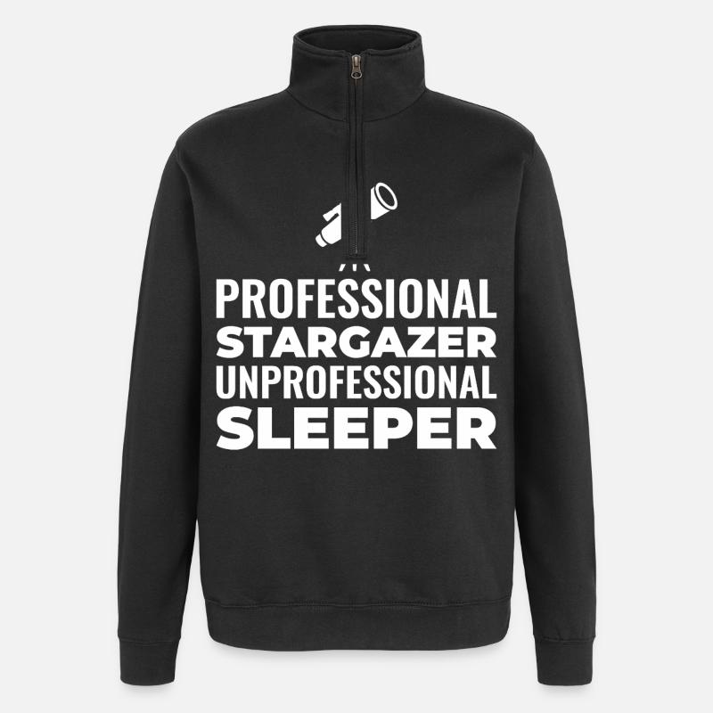 Celestial Navigation Design  - Quarter-Zip Sweatshirt - black