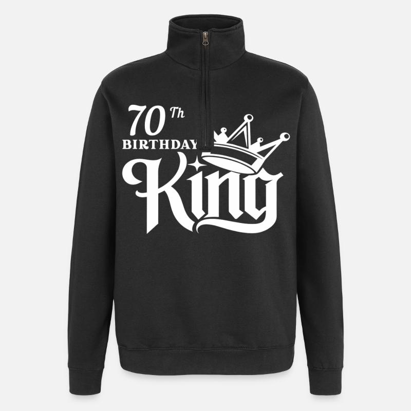 Roi du 70e anniversaire - Sweat à zip 1/4 - noir