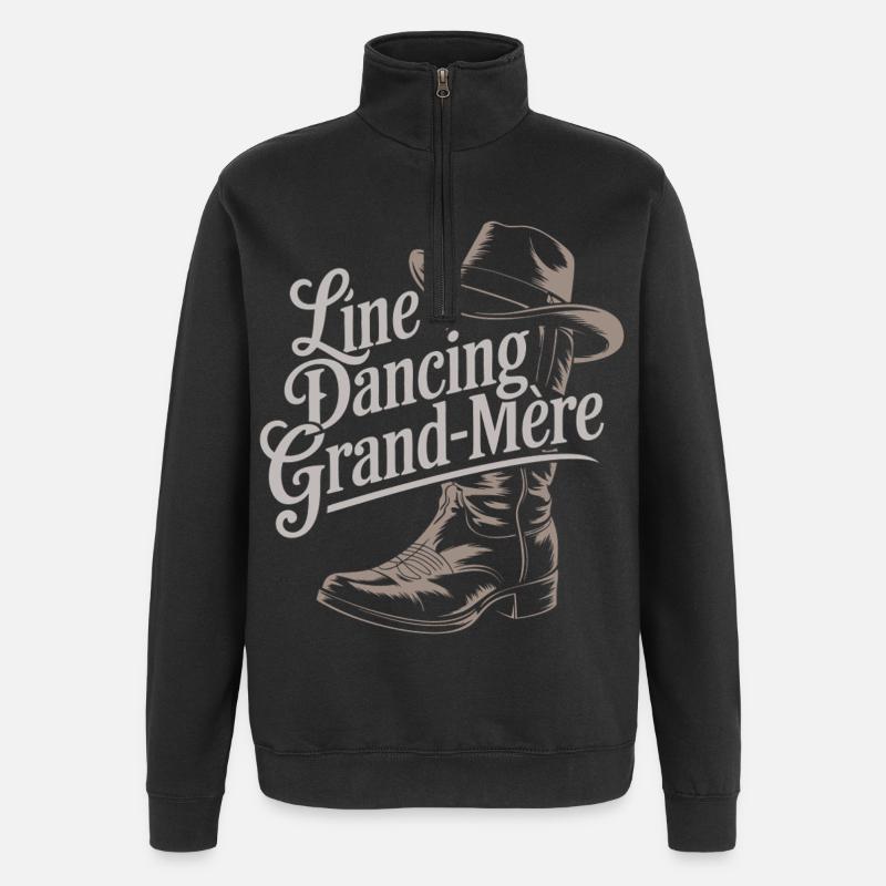 Line Dance Grand-mère - Sweat à zip 1/4 - noir