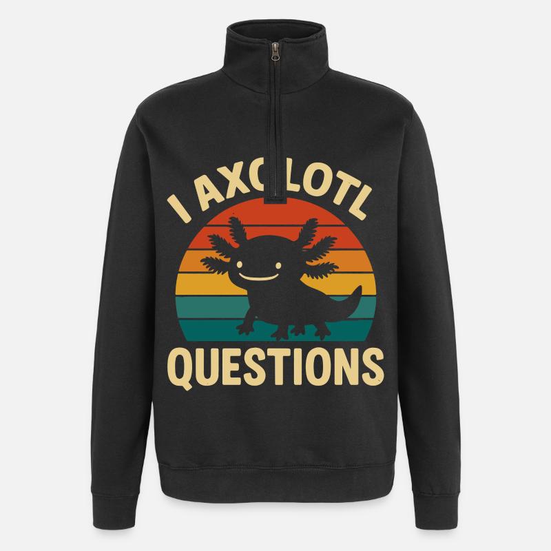 Axolotl - Sweat à zip 1/4 - noir