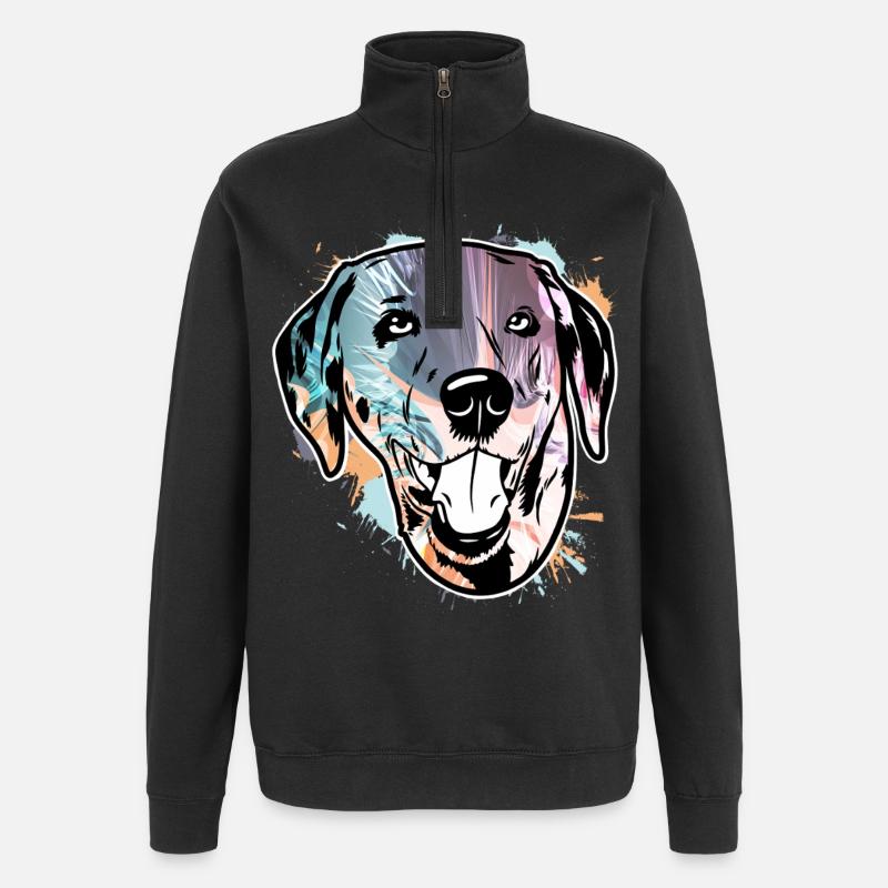 Dalmate - Sweat à zip 1/4 - noir