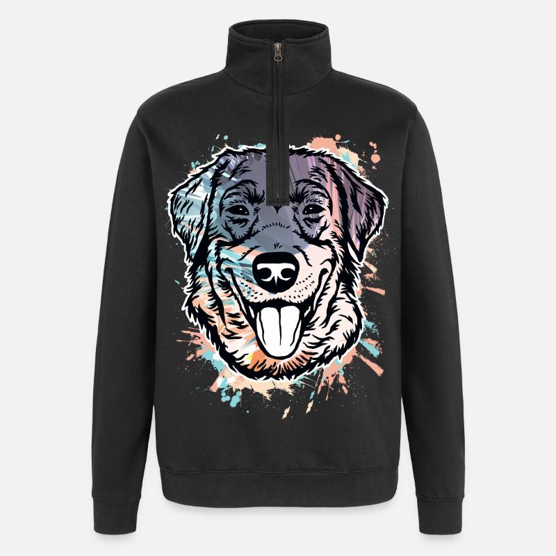 Labrador Retriever - Sweat à zip 1/4 - noir