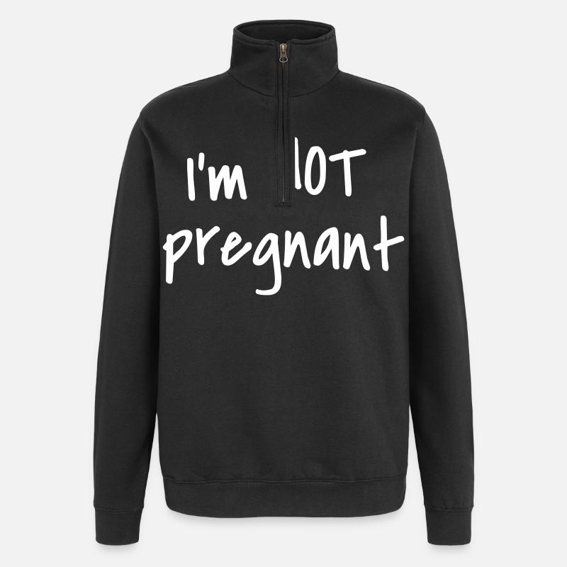 PAS ENCEINTE - Sweat à zip 1/4 - noir