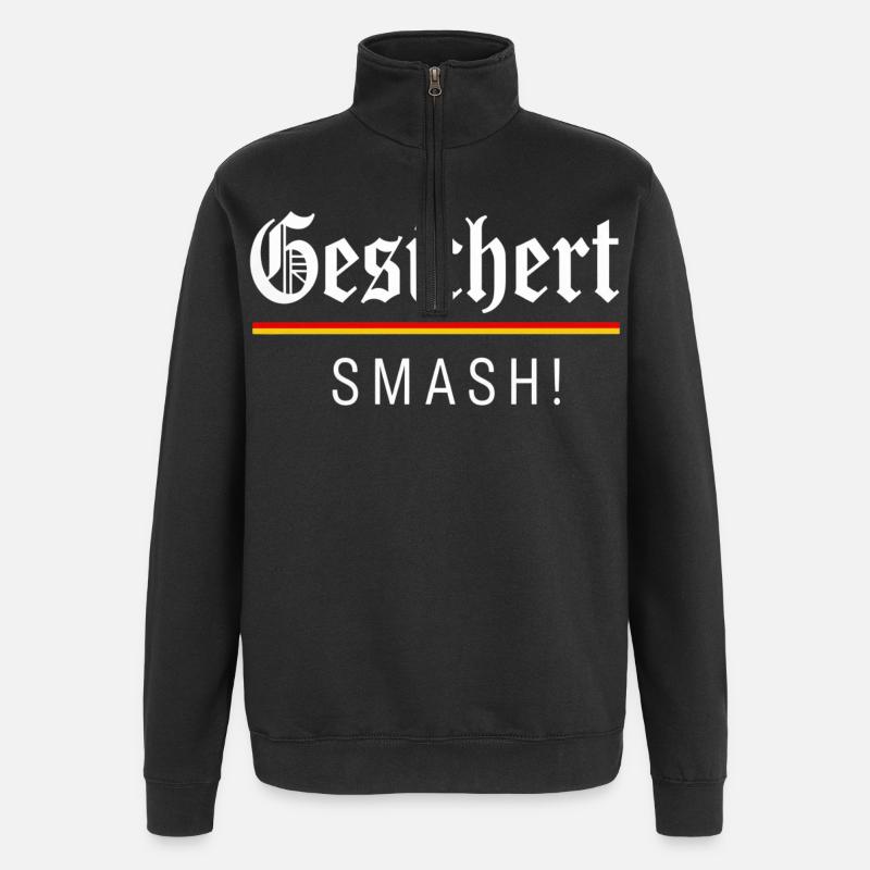 Secured SMASH! Germany - Quarter-Zip Sweatshirt - black