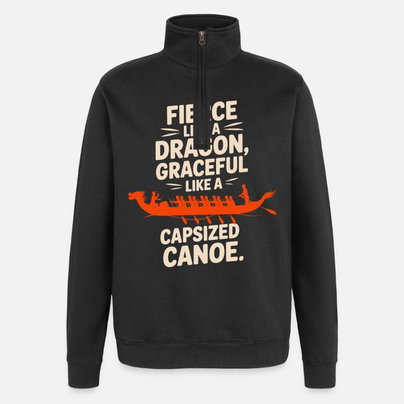 Équipage de pagayage synchronisé - Sweat à zip 1/4 - noir