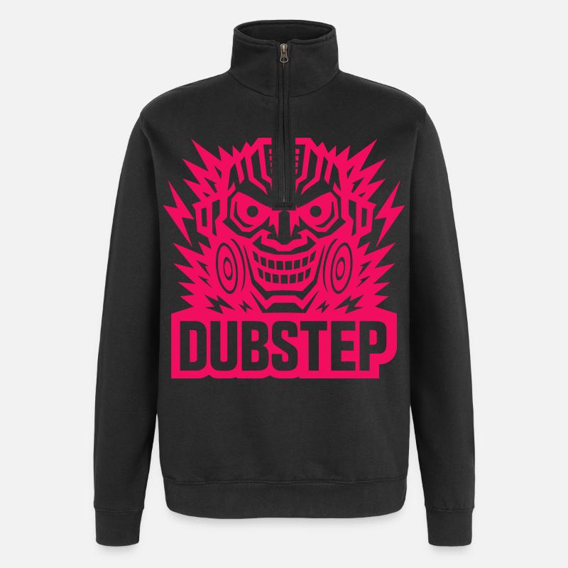 Dubstep Power Mask - Quarter-Zip-Sweatshirt - Schwarz