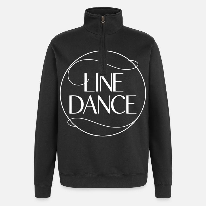 Line Dance Motivational Design - Quarter-Zip Sweatshirt - black