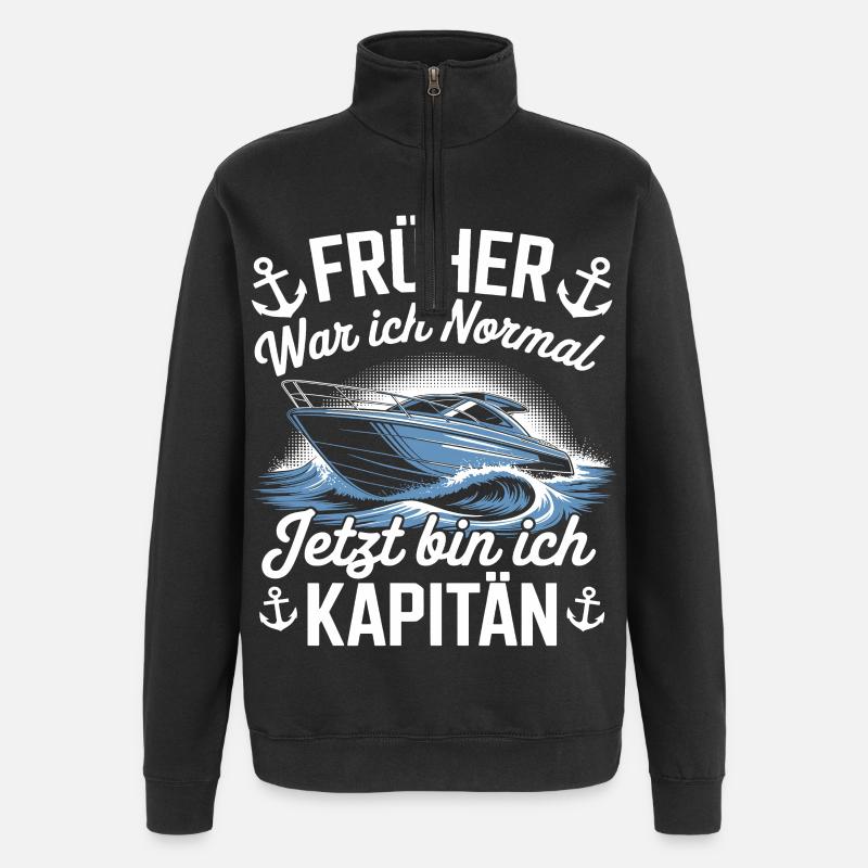 Kapitän - skipper - Quarter-Zip-Sweatshirt - Schwarz