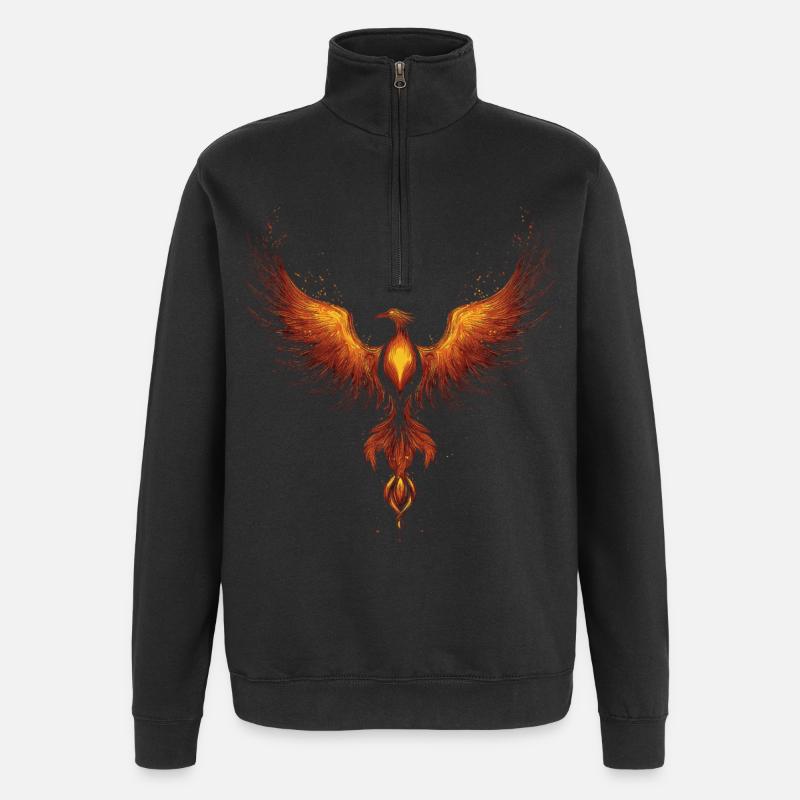 Phénix - Sweat à zip 1/4 - noir
