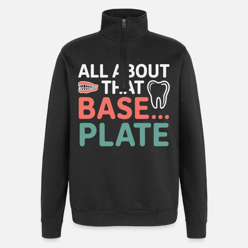 Zahntechniker: Alles rund um die Basisplatte - Quarter-Zip-Sweatshirt - Schwarz