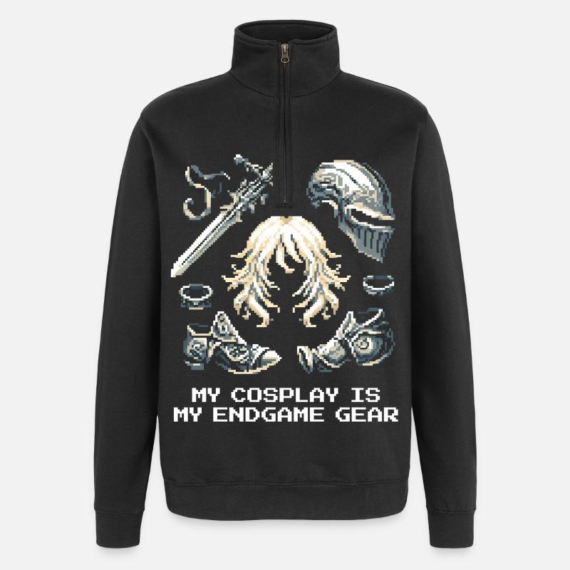Mon cosplay = Endgame Gear | Cosplay, Escroquerie - Sweat à zip 1/4 - noir