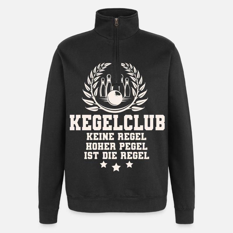 Kegeln - Quarter-Zip-Sweatshirt - Schwarz