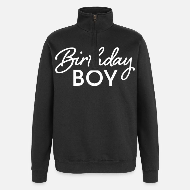 Garçon d’anniversaire - Sweat à zip 1/4 - noir