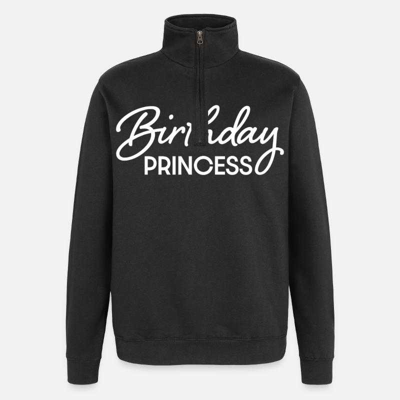 Anniversaire Princesse - Sweat à zip 1/4 - noir