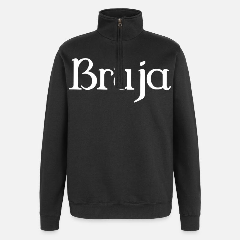 Bruja Sorcière Halloween - Sweat à zip 1/4 - noir