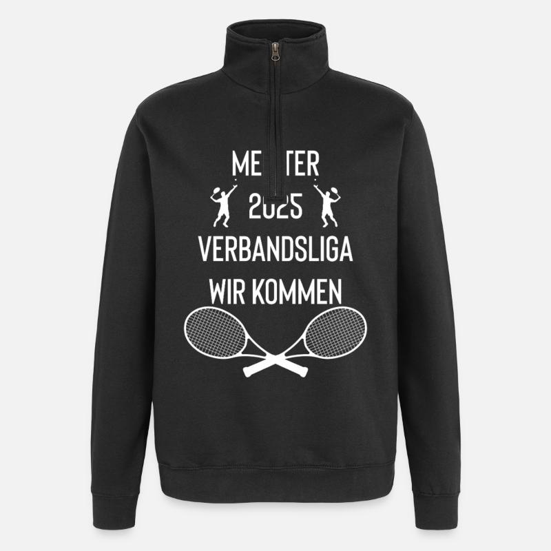 Tennismatch Motivation 2025 - Quarter-Zip-Sweatshirt - Schwarz