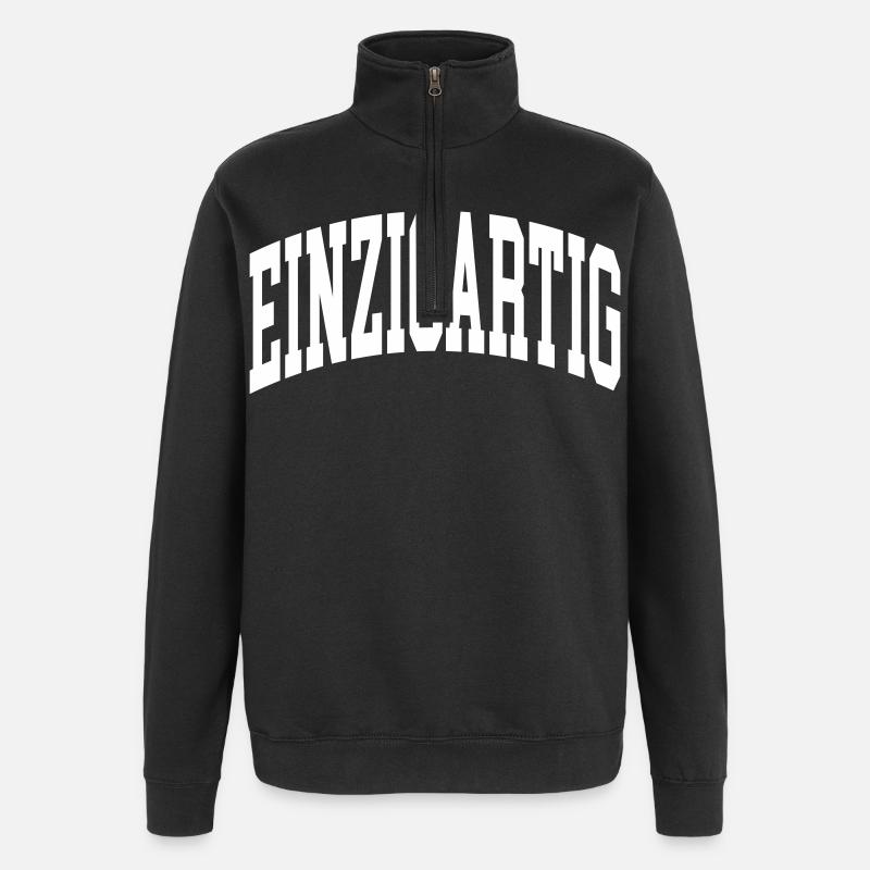 Einzigartig - Quarter-Zip-Sweatshirt - Schwarz