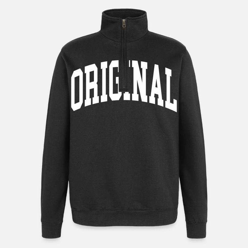 Langue source - Sweat à zip 1/4 - noir