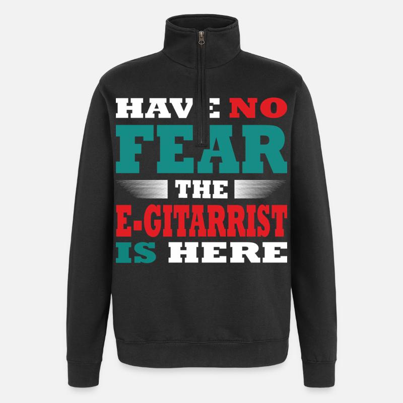 N’ayez crainte, l’E-Gitarrist est là Tenue - Sweat à zip 1/4 - noir