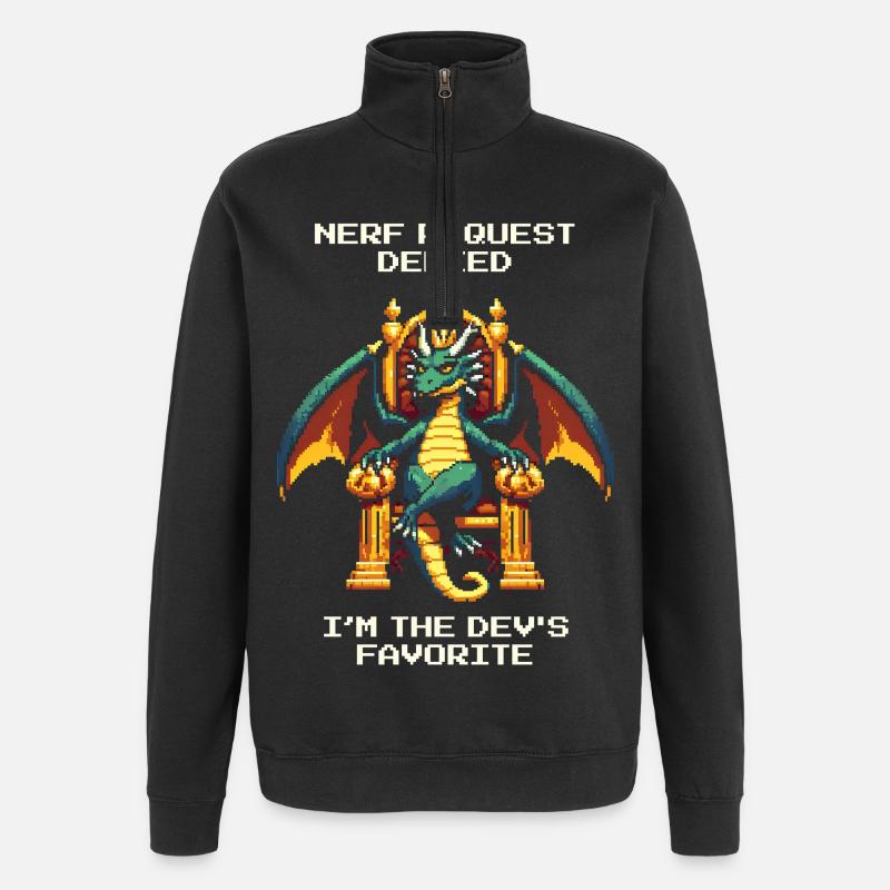 Developer's Favorite | Dragon - Quarter-Zip Sweatshirt - black