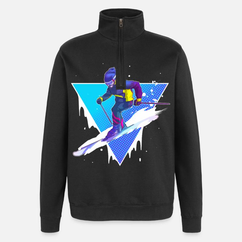Ski - Sweat à zip 1/4 - noir