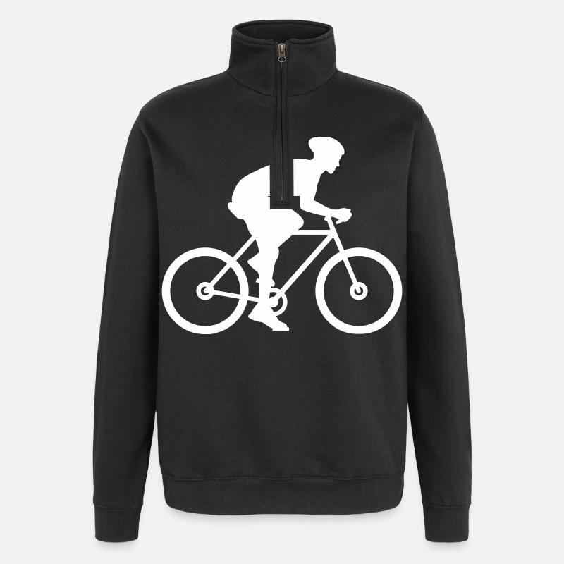 Conception de cadeaux pour le cyclisme - Sweat à zip 1/4 - noir