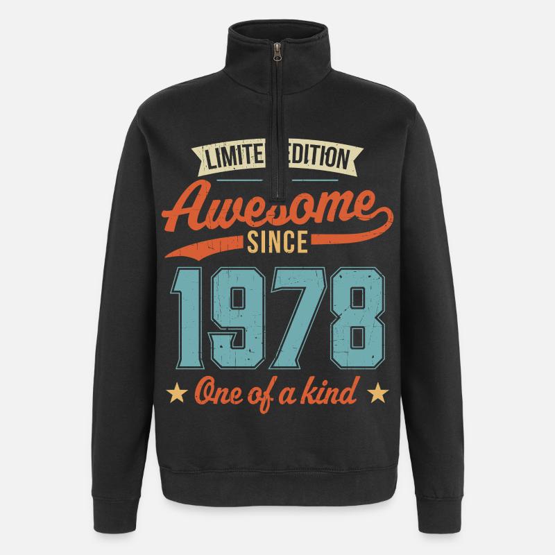 Awesome Since 1978 - Quarter-Zip Sweatshirt - black