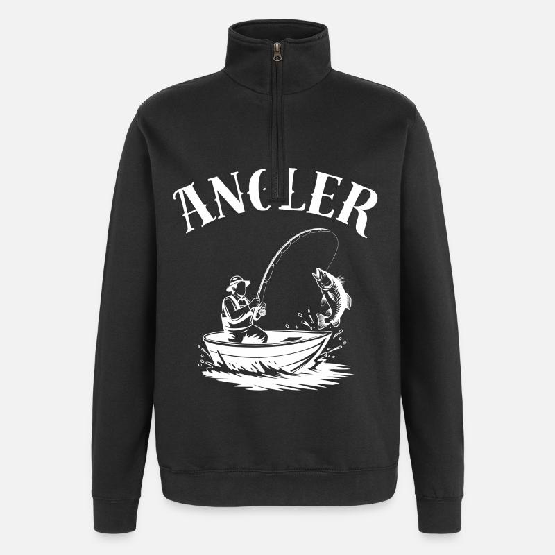 Chemise de pêcheur pour l’anniversaire - Sweat à zip 1/4 - noir
