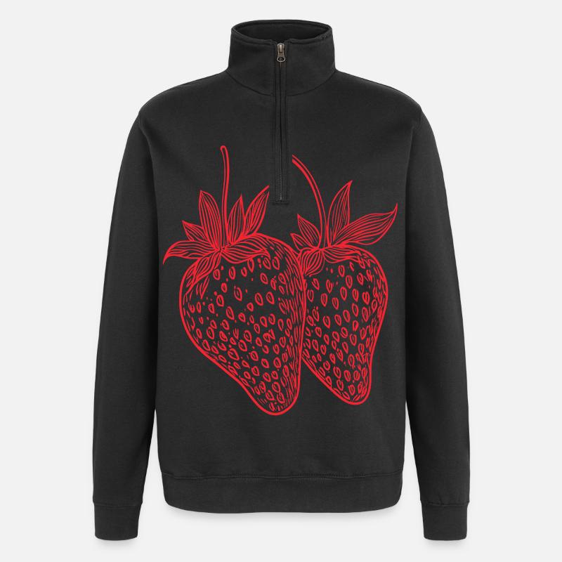 Fraise - Sweat à zip 1/4 - noir