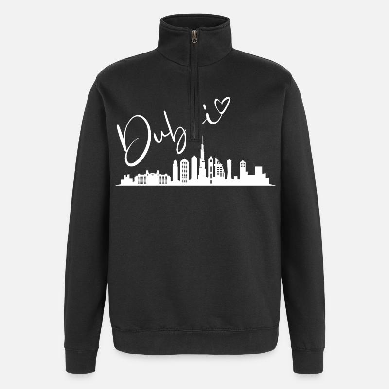Dubai – Skyline der Träume - Quarter-Zip-Sweatshirt - Schwarz