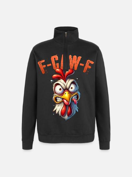 F CAW F -paita Miesten naisten kanameemi F-CAW-F -paita - Collegepaita 1/4-vetoketjulla - musta