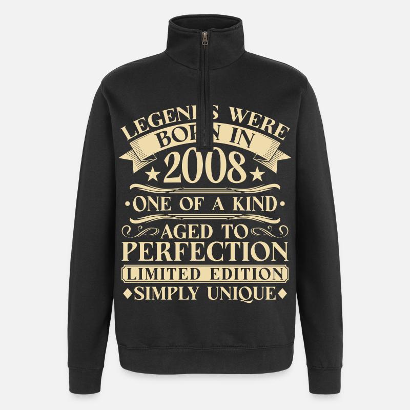18ème Anniversaire Millésime 2008 - Sweat à zip 1/4 - noir
