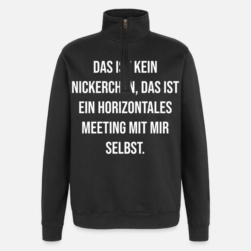 Horizon vers le Soi - Sweat à zip 1/4 - noir