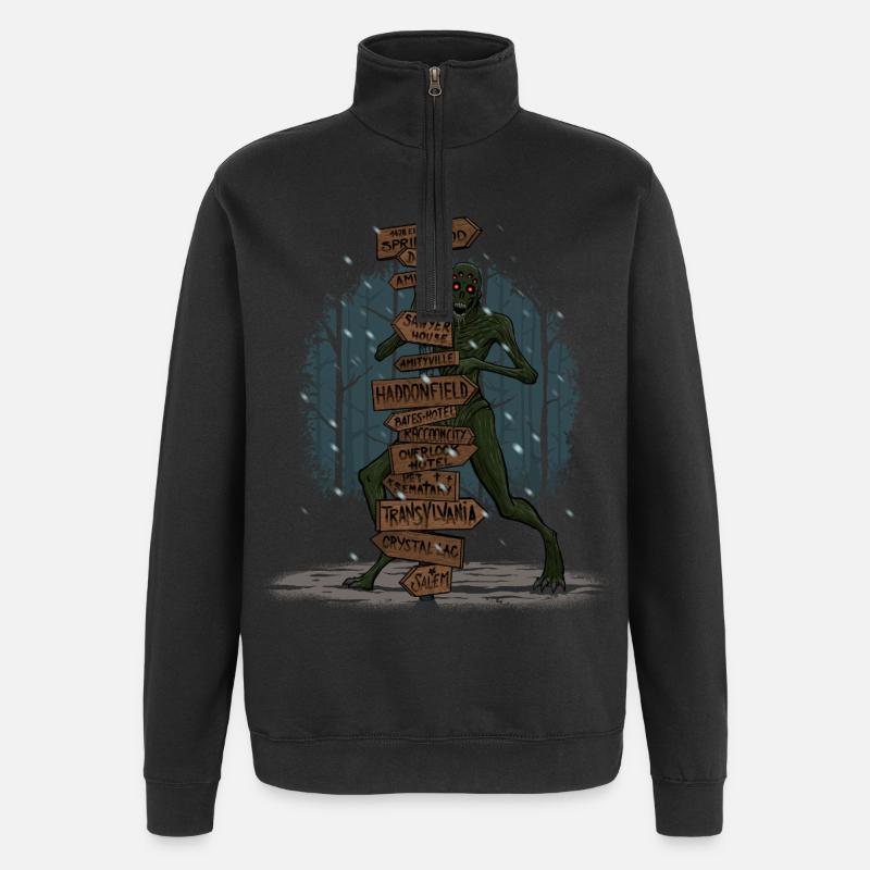 Böse Orte - Quarter-Zip-Sweatshirt - Schwarz