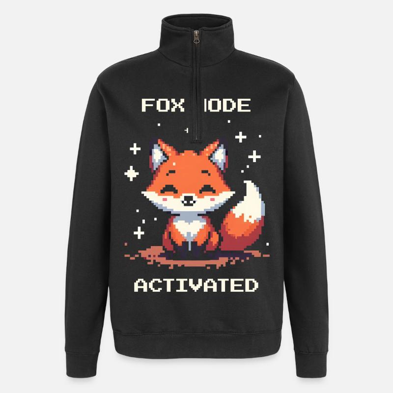 Mode renard activé | Shifter - Sweat à zip 1/4 - noir