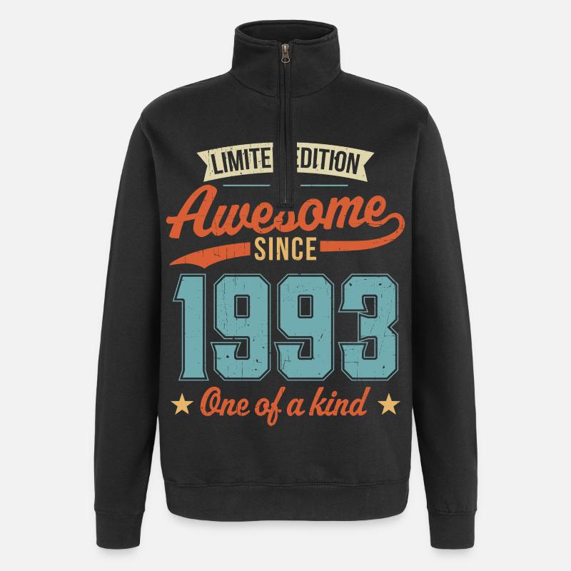 Awesome Since 1993 - Quarter-Zip Sweatshirt - black