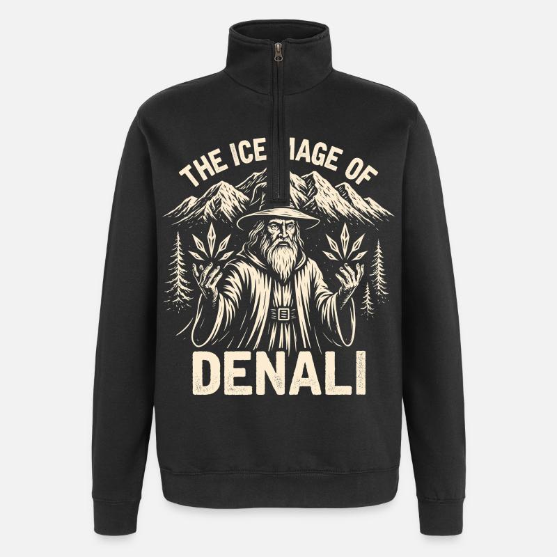 Mage de glace de Denali - Sweat à zip 1/4 - noir