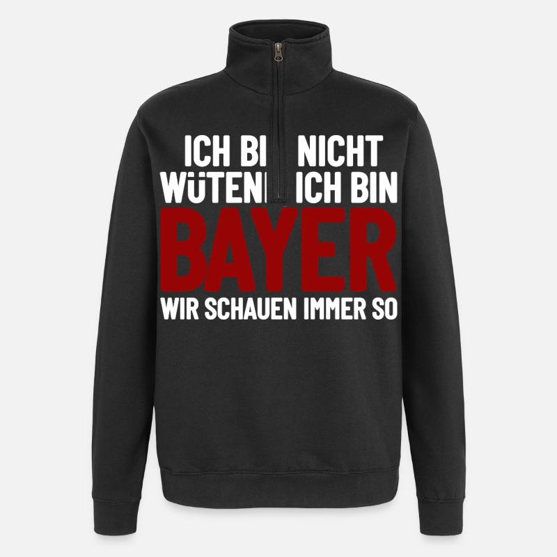 I'm not angry - I'm Bavarian - Quarter-Zip Sweatshirt - black
