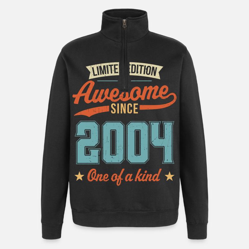 Awesome Since 2004 - Quarter-Zip Sweatshirt - black