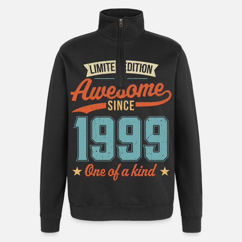 Großartig seit 1999 - Quarter-Zip-Sweatshirt - Schwarz