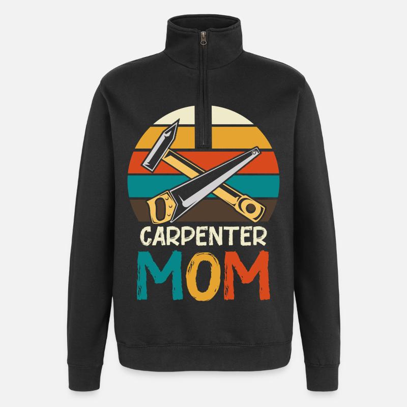 Carpenter Mother Retro Tool - Quarter-Zip Sweatshirt - black