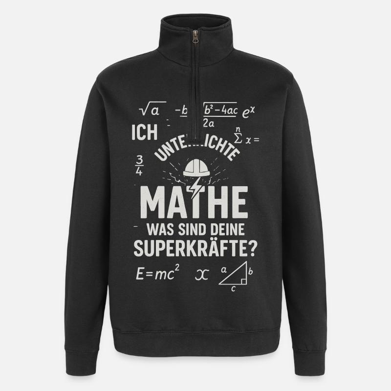Math Superpowers – I Distinguish Math Teachers - Quarter-Zip Sweatshirt - black