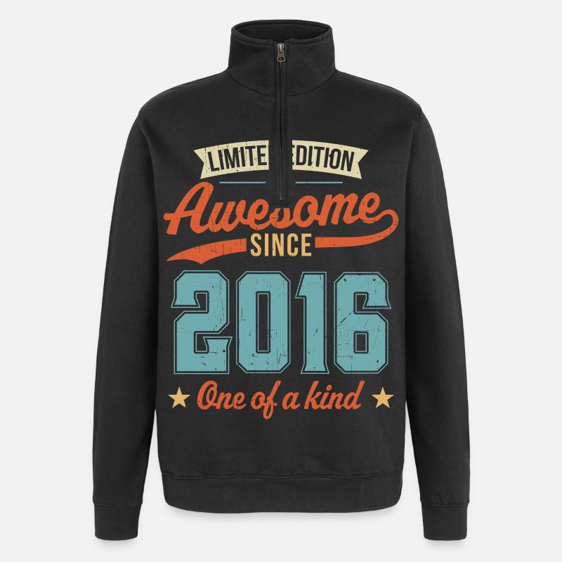 Awesome Since 2016 - Quarter-Zip Sweatshirt - black