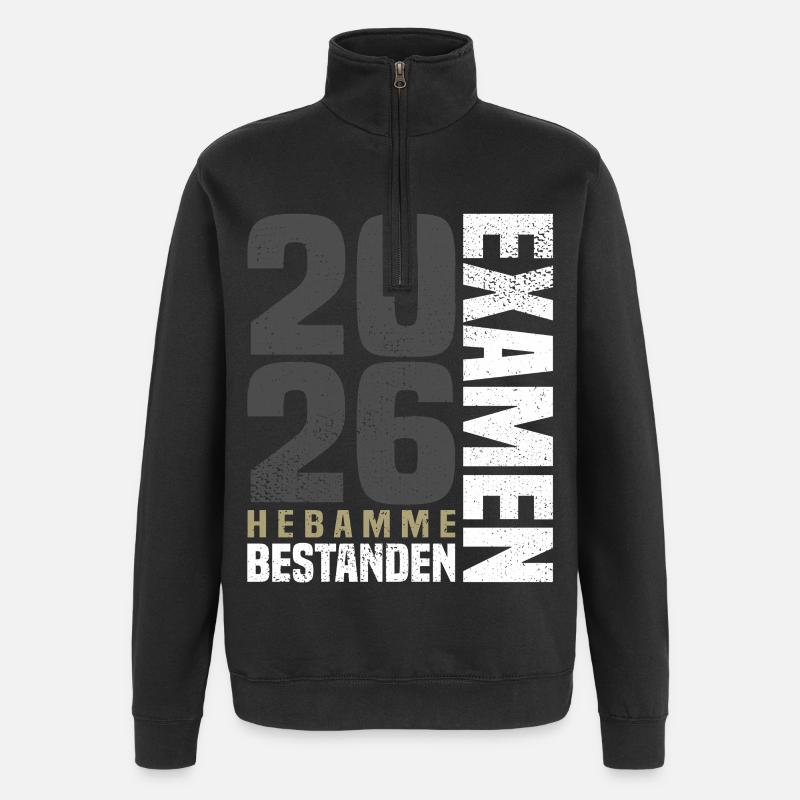Midwifery exam passed in 2026 - Quarter-Zip Sweatshirt - black