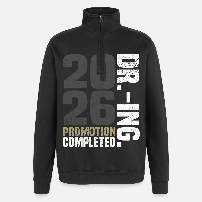 Dr. Ing. Promotion Completed - Quarter-Zip Sweatshirt - black